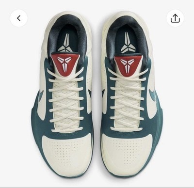 Nike Kobe 5 Protro Caitlin Clark Coconut Milk/Bright Spruce Size 9.5 New In Box