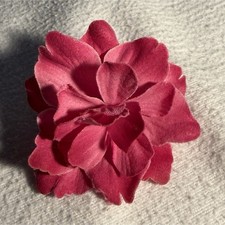 Pink Fabric Flower Brooch, 2 Inch, Flower Shape, Fabric  Metal