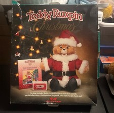 Vintage Teddy Ruxpin Christmas Santa Suit Book  Cassette Worlds of Wonder New