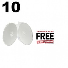 10 Clear Double ClamShell CD/DVD Case with Binder Holes 1-3 DAYS