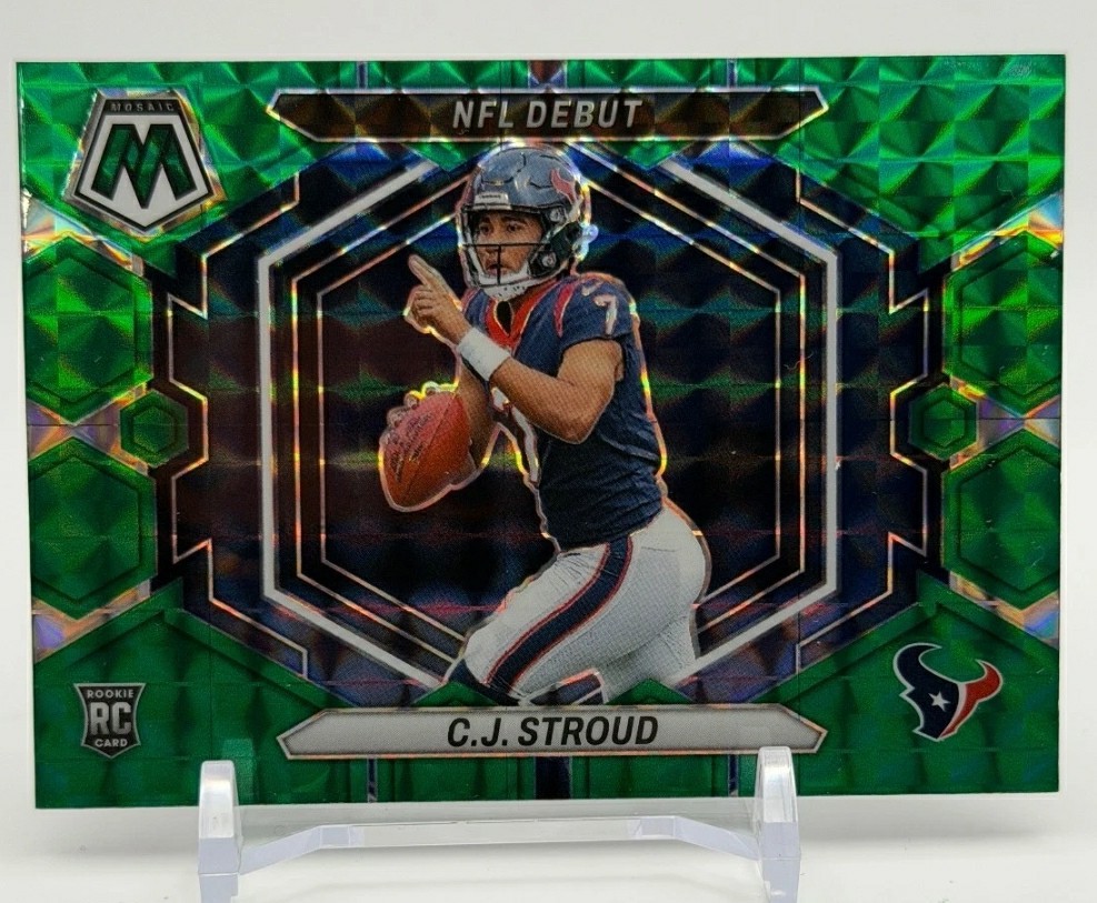 2023 Mosaic 🔥C.J. Stroud NFL Debut Green Mosaic Prizm RC Texans #ND-3