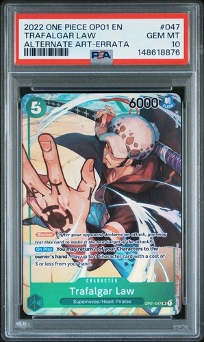 One Piece Trafalgar Law Alternate Art Errata OP01-047 PSA 10 Gem Mint