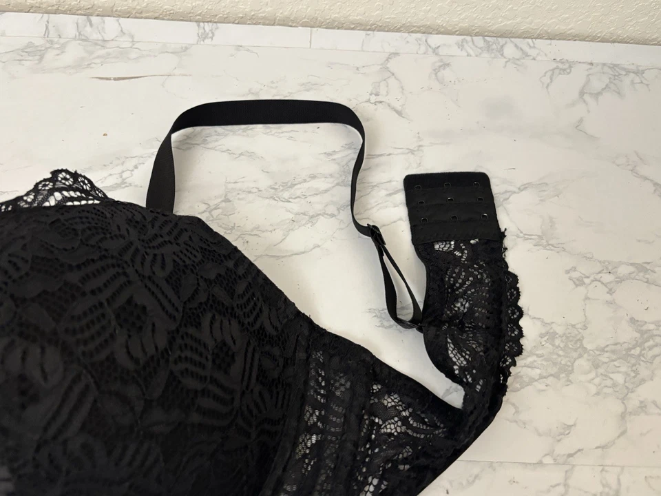 Sujetador de encaje negro Cato Dreamwear para mujer talla 42C Love Your Curves encaje acolchado E Foto 2 de 4