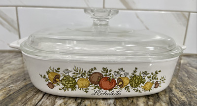 Corning Ware Spice Of Life L'Echalote Square Casserole A-8-B w/Lid  A 9 C 