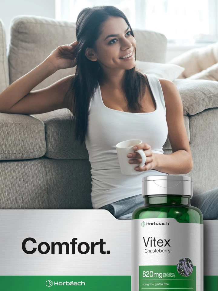 Vitex Berry 820mg | 110 Capsules | Chasteberry Supplement for Women | Agnus-Cast - Image 3 of 4