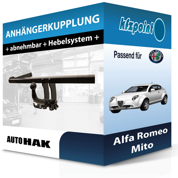 FüR Alfa Romeo Mito 09.2008-Jetzt Auto Hak AnhäNgerkupplung Abnehmbar Neu-image