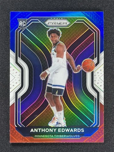 2020-21 Panini Prizm Anthony Edwards #258 Red White Blue Prizm Rookie RC &04111