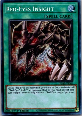Red-Eyes Insight (PCR) RA03-EN061 Quarter Century Bonanza Yu-Gi-Oh LP