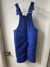 London Fog 24 Months Snow Bib Blue and Color Block Snow Pants