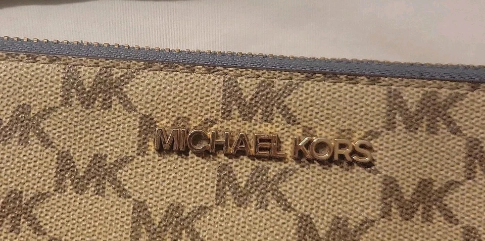 Bolsa de lona recubierta con logotipo Michael Kors Jet Set - marrón Foto 3 de 4