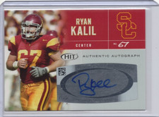 RYAN KALIL NCAA USC 2007 SAGE Hit RC Auto #A37 Card
