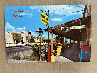 #ad #ad Postcard Scottsdale AZ Arizona Brown Avenue China Lil’a Restaurant Sign Roadside $5.99