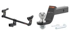 CURT Trailer Hitch Tow Cargo Package 2in Receiver, Ball Mount, Pin & Clip #13520