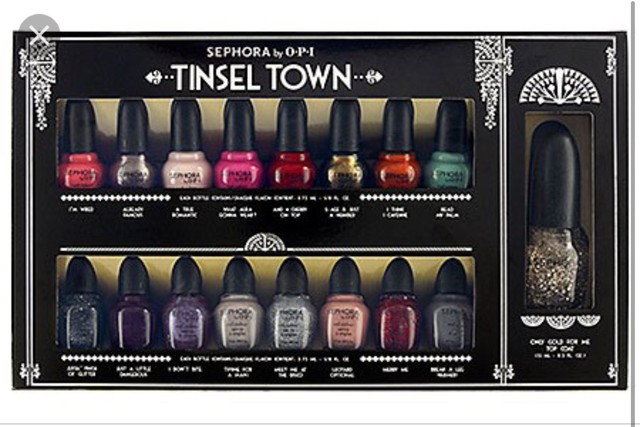 Sephora By Opi Tinsel Town Collector S Set 16 Nail Polish 1 Top Coat Sephora By Opi Tinsel Town Collector S Nail Polish Set 16 Minis 1 Full Size Bnib