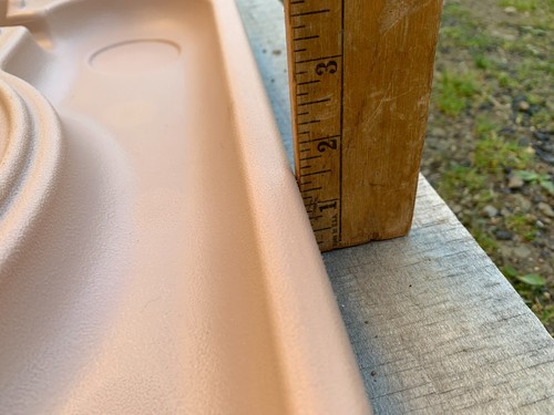 Hard Plastic Food Tray 5 Compartments Pink 19x15x2 Camping Picnic Solid - Picture 6 of 7