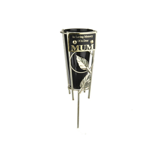 Memorial Grave Flower Vase Holder with Metal Spike Graveside Memorial Decor - Picture 6 of 17