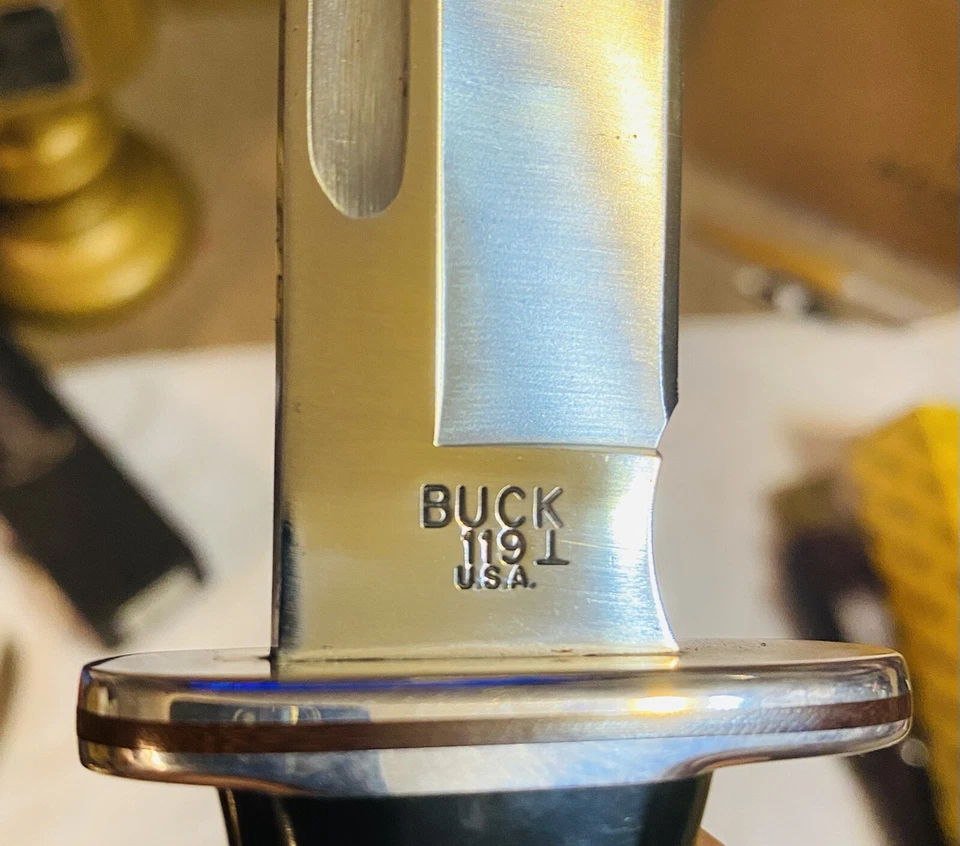 NEWBuck США 119 T специальный нож с фиксированным лезвием ~ очень хороший ~ с ножнами - Изображение 3 из 4