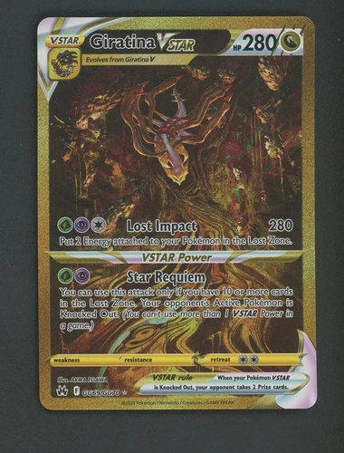 Giratina VSTAR (Secret) GG69/GG70 Crown Zenith: Galarian Gallery Holo