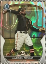 2023 Bowman Chrome Aeverson Arteaga #BCP-60 LAVA REFRACTOR #d /399 FREE SHIP