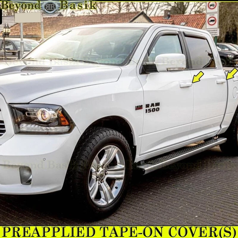 For 2009-2018 Dodge Ram 4 Door Handle COVERS No PSKH PW7 BRIGHT WHITE - Изображение 3 из 4