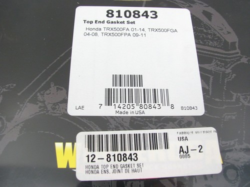 WINDEROSA NOS TOP END GASKET SET HONDA TRX500FA TRX500FGA TRX500FPA TRX500 - Picture 2 of 6