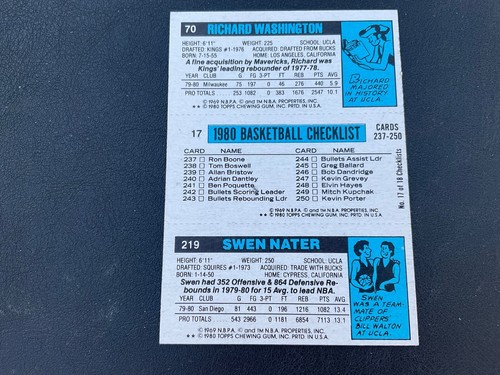 1980-81 TOPPS BASKETBALL STARS PICK CARDS YOU WANT NM-MINT - Picture 195 of 311