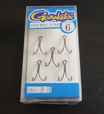 Doppelhaken GAMAKATSU DOUBLE 21 NS hooks 5pc/pack #6, fishing new, Japan konks