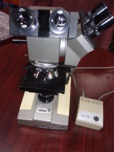 Olympus-BHA-BH-Microscope-DUAL-HEAD-2-LIGHT-SOURCE
