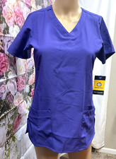 WonderWink Women's Four Pocket V-Neck Scrub Top XX-Small Grape Nurse Doctor