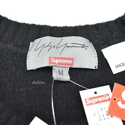 NWT Supreme Yohji Yamamoto Black Tekken Intarsia Knit Sweater