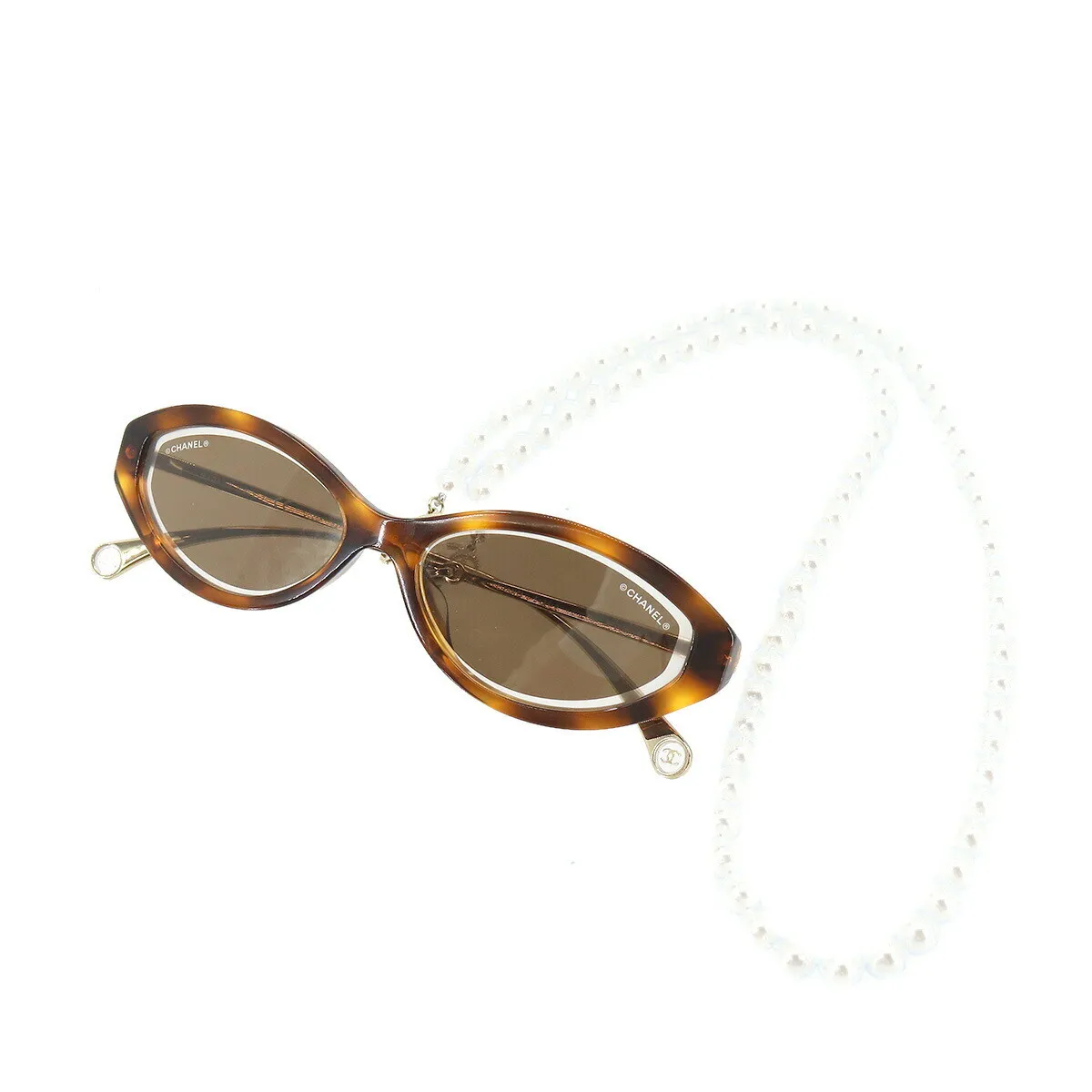 CHANEL Oval Type Sunglasses Brown 5424-A c.502/EF Eyewear 90191808