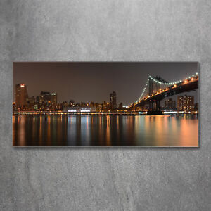 Glas-Bild Wandbilder Druck auf Glas 120x60 Deko Landschaften Holzbrücke