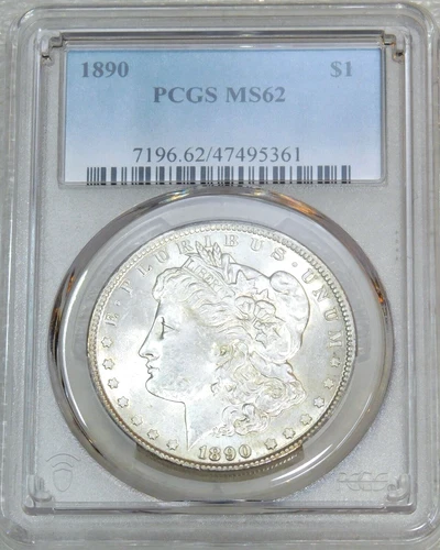 1890 P Morgan Silver Dollar PCGS MS62 Frosty White PQ Just Graded #J213B