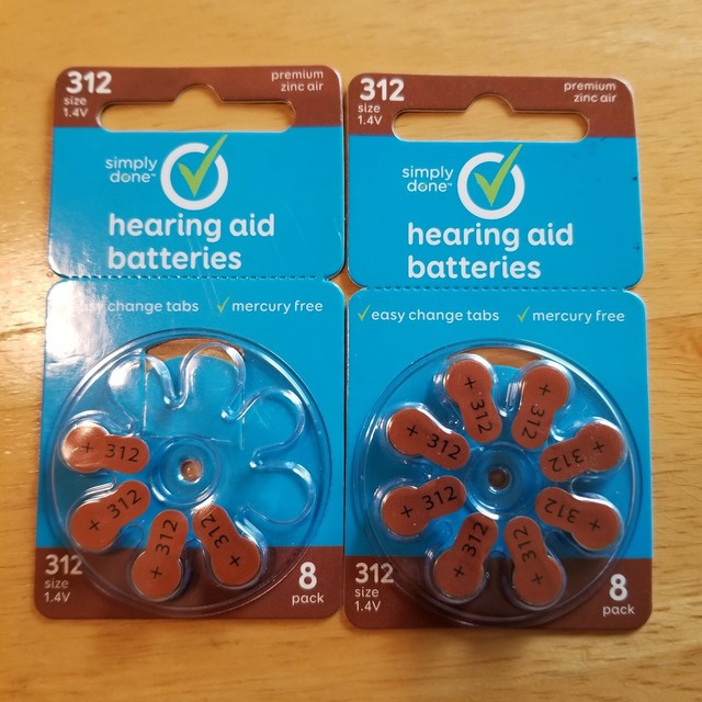 12 Simply Done Hearing Aid Batteries 312 1.4V EXP 09/2020 Premium Zinc