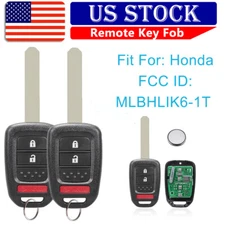 2 Replacement For 2015 - 2020 Honda Fit Remote Car Keyless Entry Key Fob