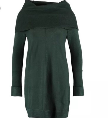 dark green jumper dress