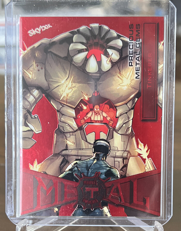 2021 Marvel Metal Universe Spider-Man Precious Gems Red 44/100 Tinkerer #90