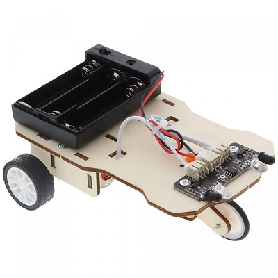 Bausatz - DIY Verfolger Roboter Fahrzeug (Holz) 