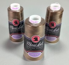 Maxi-Lock Serger Thread  32065 Brown Polyester 3000 Yards Lot of 3 New