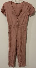 HM Girls Size 8 Pink Short Sleeved Pant Style Jumpsuit A3549