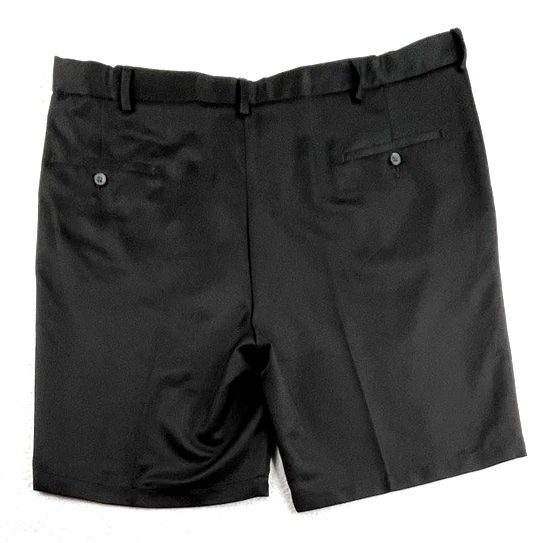 Shorts masculino Haggar super flexível cintura elástica 42 preto 9 polegadas costura interna - Imagem 2 de 4