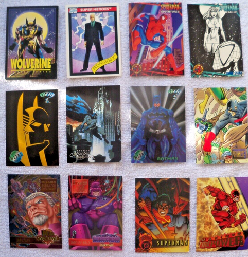 DC/MARVEL 450 TRADING CARDS: OVERPOWER-UNIVERSE-BATMAN-SPIDERMAN-FIREPOWER-METAL - Photo 2 sur 17
