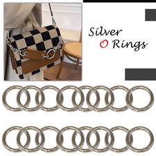 O Rings Non Welded Silver Leathercrafts Keychain Keys Holder Silver 2-50pcs
