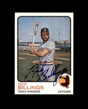 Dick Billings Signed Original 1973 Topps Texas Rangers Autographed