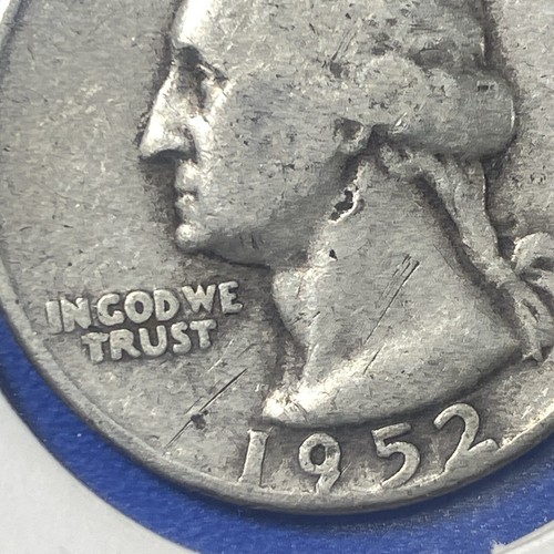 EE. UU. 1952 25C WASHINGTON CUARTO LIBERTAD PERMANENTE MONEDA COLECCIONABLE PLATA RARA EE. UU. - Imagen 6 de 24