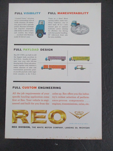REO Goes Full Tilt in 60, 1960 Truck Brochure - Picture 3 of 3