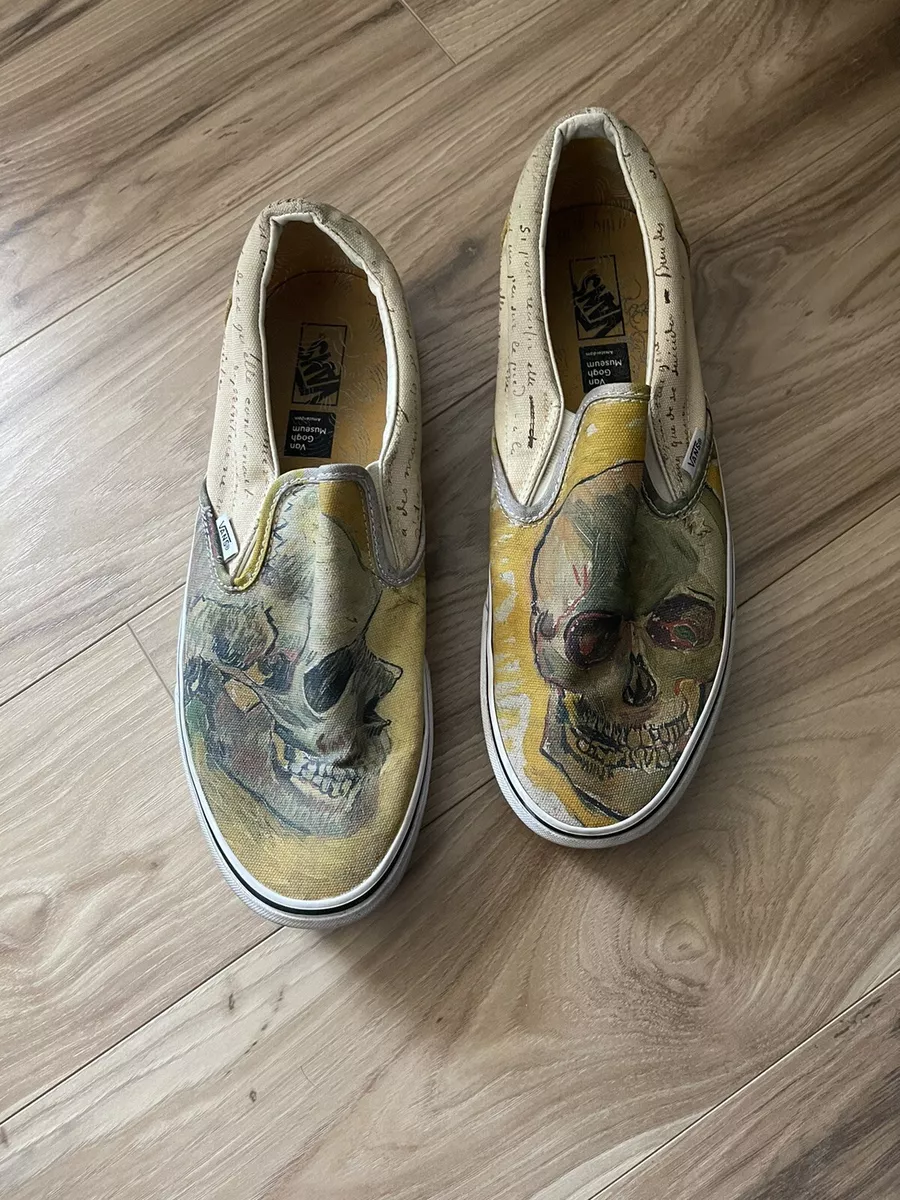 Vans Classic Slip-on X Van Gogh Museum Vincent Van Gogh Skulls Shoes Rare