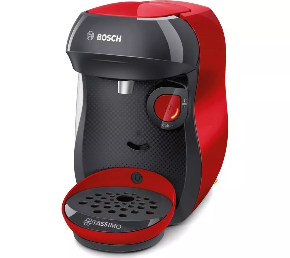 Bosch Cafetière à dosette Happy TAS1003 rouge + 4 packs de T-Discs 