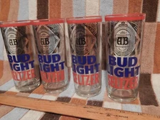 Anheuser-Busch BUD LIGHT Seltzer (LOT of 4) High Ball Beverage Glasses Ltd Promo