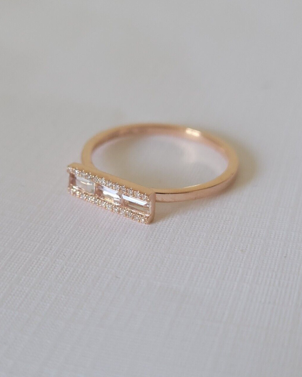 EF Collection 14K Rose Gold Diamond and Topaz Bag… - image 5